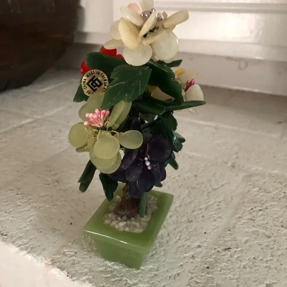 Vintage Chinese Jade Flowered Plant - Picture 4 of 6